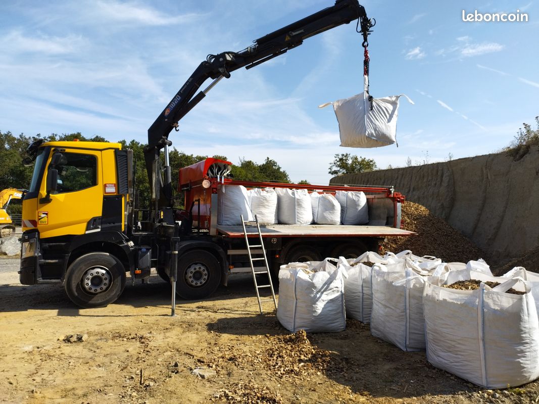 Bigbag sac de 1m3, tous matériaux Camion grue bigbag